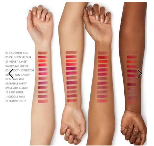 color collection of Sephora Collection Lip Blush Blotted Matte Lipstick